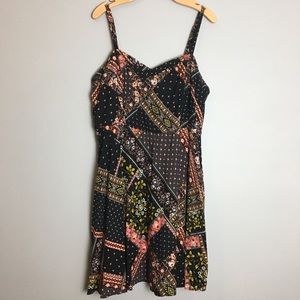 TORRID 2X patchwork dress floral skater tank 2